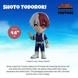Youtooz My Hero Academia Shoto Todoroki 4.1", Shoto Todoroki Vinyl Figure, Collectible Shoto Todoroki from My Hero Academia My Hero Academia Collection