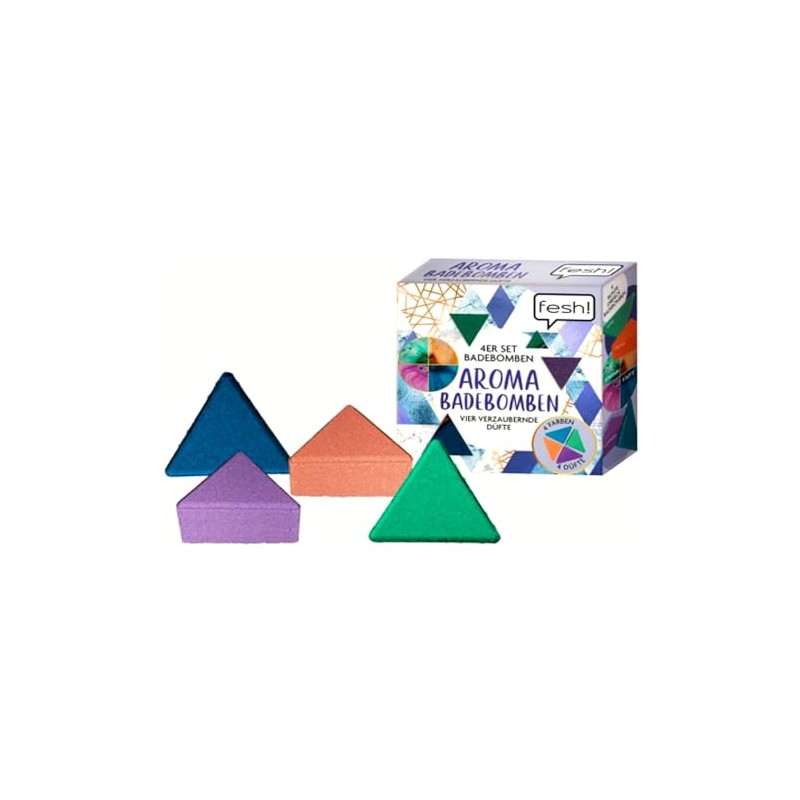 3 Packs of Triangle Aroma Bath Bombs (4 x 40