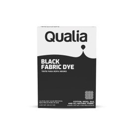 Qualia All Purpose Powder Fabric Dye, Easy to Use Dye for Natural Fabrics: Cotton, Wool, Silk, Wood, & Linen, Ultra Concentrated Colors, Black, 1 Pack