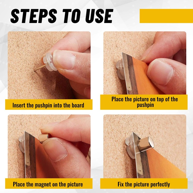 Outus 20 Sets Magnetic Push Pin Magnet Thumb Tack Poster