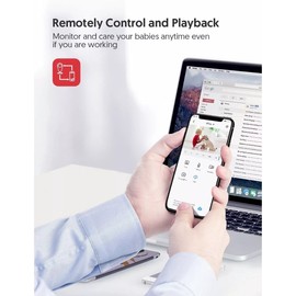 victure 2pcs Victure PC420A Wireless Security Pet Baby Monitor Camera White 1080P Camera