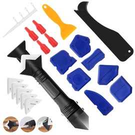 23-Piece Caulking Tool Kit – 3-in-1 Silicone Caulk Remover, Grout Scraper, Reusable Silicone Pads for Bathroom, Kitchen, Windows, Sink Joints & Frames
