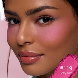 Blush Palette Duo – Cream & Powder Blush Set in Rose Red, Long-Wearing & Moisturizing, Easy to Blend, Radiant Coverage for Cheeks, Eyes & Lips, Magnetic Makeup Palette Compatible (2Pack,Berry Bliss)