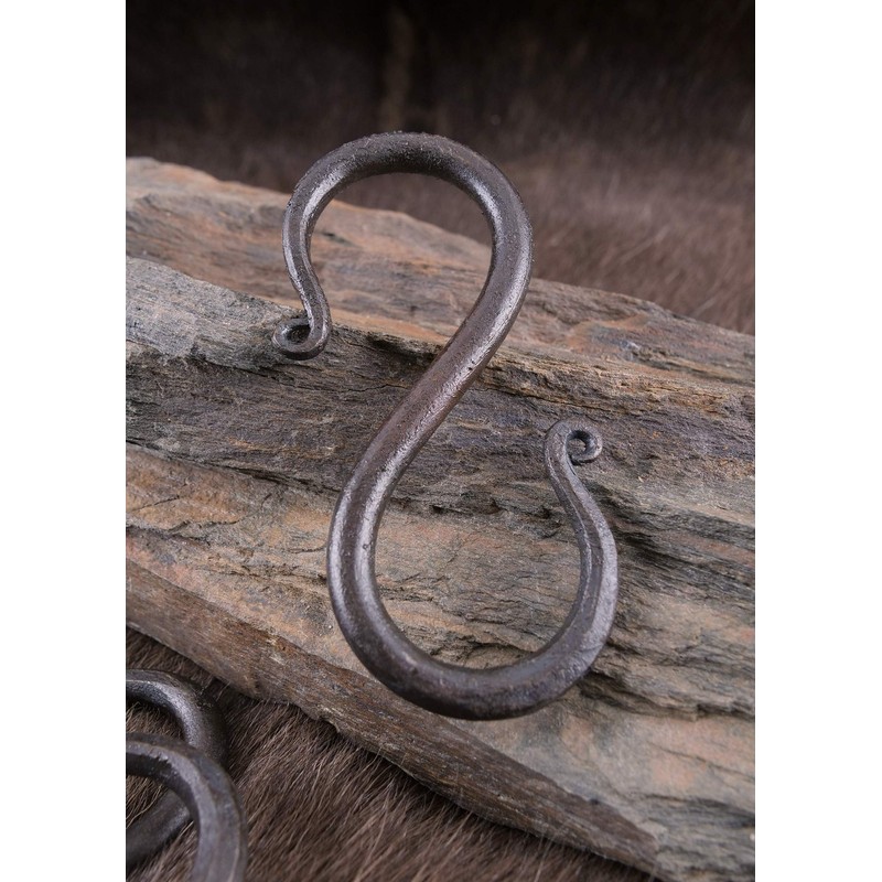 Battle Merchant-Medieval Larp Viking S Hook Forged Iron Small (Pack