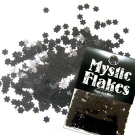 mystickflakes Flower 0.5 G [Lame/Holographic/Glitter/Nail Art/Nail Supplies] metallic black