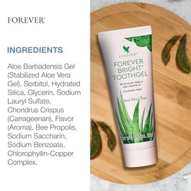Forever Living Bright Toothgel, 4.6 oz., Natural Mint Flavor