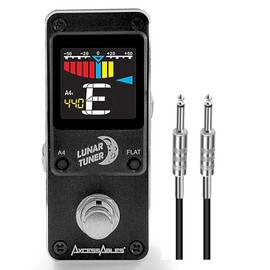 AxcessAbles LUNAR TUNER Mini-Stomp Chromatic Digital Tuner for for Guitar/Bass or ANY String Instrument