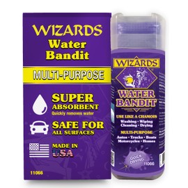 Wizards Water Bandit - Multi Purpose Synthetic Drying Chamois for Autos, Trucks, Boats, Motorcycles, and Homes - Machine Washable Car Drying Towel - King Sized Chamois Cloth For Car - 27 x17 Inches