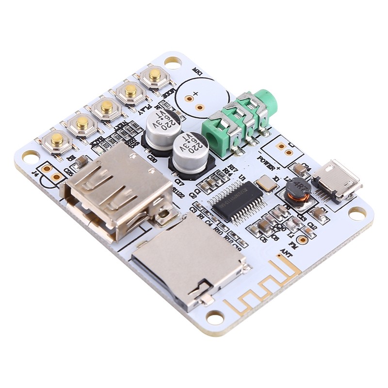 New Bluetooth Audio Receiver Microphone Amplifier USB TF FM MP3