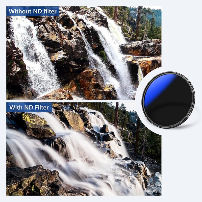 NEEWER 49 mm Variable ND Filter ND2-ND400 (1-9 Stops), Neutral