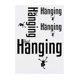 4 x 'Funny Hanging Monkey' Temporary Tattoos - Water Resistant, Skin-Safe, Non-Toxic Transfers, Mixed Sizes (TO00083590)