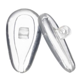 GMS Optical Soft Silicone Air Bag Nose Pads for Eyeglasses (14mm Screw-in, 10 Pair)