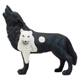 Ebros Gift Totem Spirit 6.2" L (Day to Night) Tribal Figure Howling Wolf