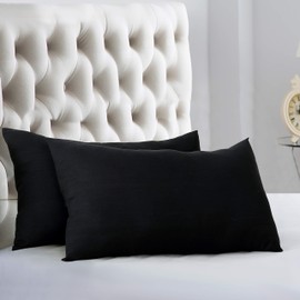 evolive Microfiber Pillowcase/Pillow Cover (Black, King (U.S. Standard))