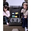 Smof 車用折り畳み式収納ボックス ポケット多数、ドリンクホルダー付き。車内において車の座席、トランク、助手席に収納できる便利グッズ。おもちゃ、スナック、書類などを整理できる大容量 ブラック黒でおしゃれなデザイン