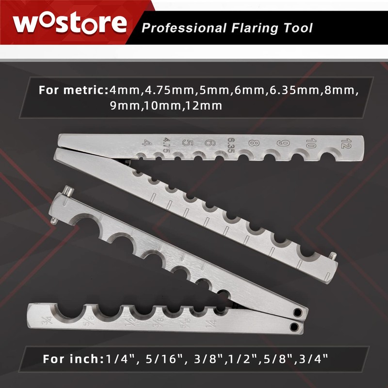 Wostore Flaring Tools Set 2 Flaring Bar for 15 Dies