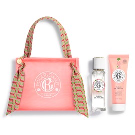 ROGER & GALLET | Travel Pouch Travel Set | Includes 1 oz Fragrance Water, 1.6 oz Body Lotion, & Limited Edition | All Natural Body Care (Fig Blossom | Fleur de Figuier)