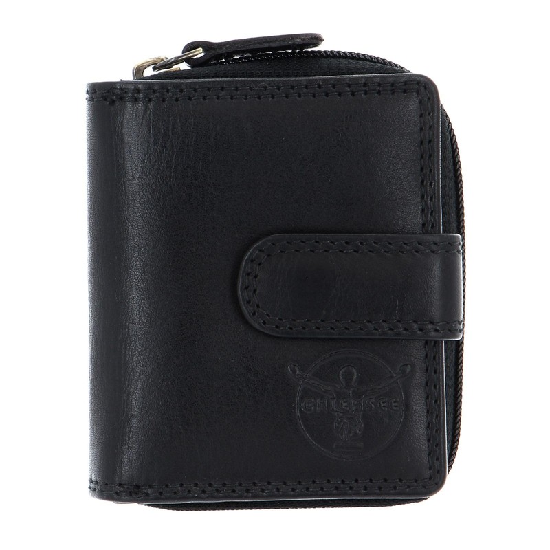 Chiemsee Leather Wallet Black, black, Minimalist
