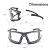 UKNOW Photochromic Safety Glasses, Scratch Resistant Transition Lenses, Removable Foam
