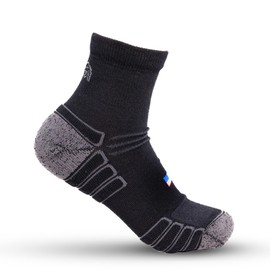 Camel City Mill Ankle Work Socks – Sweat-Wicking & Durable Wool Socks – Designed for Long Shifts - For up to 6" boots (US, Alpha, X-Large, Regular, Regular, 1 Pack, Black)