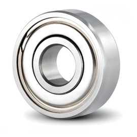 NMB Minebea Stainless Steel Bearing with Double Shields (DDL-740ZZ, Inner Diameter 0.2 inches (4 mm), Outer Diameter 0.3 inches (7 mm), Width 0.1 inches (2.5 mm))
