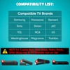 EZclicker Big Button Universal TV Remote (Black) Simple Easy to