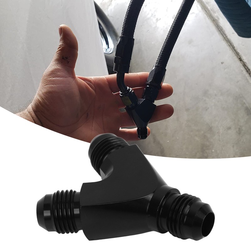 Coupler Union Fitting Splitter Black Anodized Coating Leak Proof Y