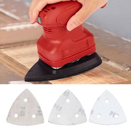 VGOL 100 Pieces Triangle Sandpaper and a Triangle Sanding Tray Triangle Sandpaper 80x80mm Grit 40/60/80/120/180 Quick Change Sandpaper Compatible with DEWALT