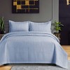 Tribeca Living Oversized Plain King Quilt Set, Three-Piece Box Stitch