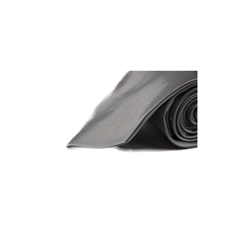 Mens Silver 8cms Plain Neck Tie