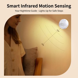 HOMEBEST 2 Pcs Motion Sensor Rechargeable Wall Mounted Lights, 3200mAh LED Wall Sconces Lamp, 3 Colors Temperatures & Dimmable Eye-Care Magnetic 350° Rotatable Light for Bedroom, Bedside, etc, Cream