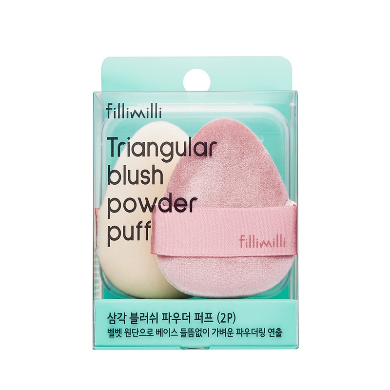 Fillimilli Triangular Blush Powder Puff 2P Set (+Case) - Puff