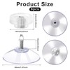 Suction Cups with Thread and Knurled Nut, Pack of 6