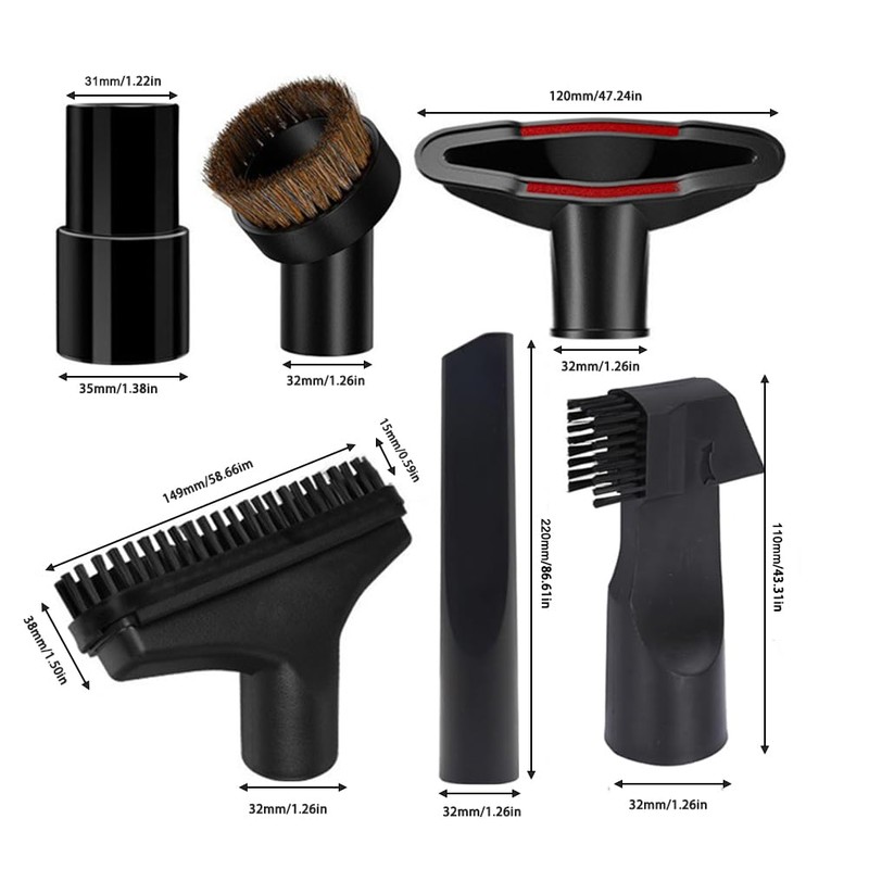 Veehaolu 6Pcs Vacuum Attachments Set, Compatible with Kar cher Vacuums,