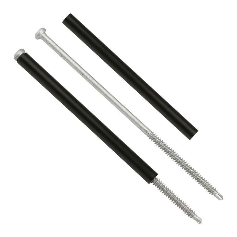 Ypzxola 10-Pack Gutter Screws 7-Inch with Black Ferrule - Rust-Resistant