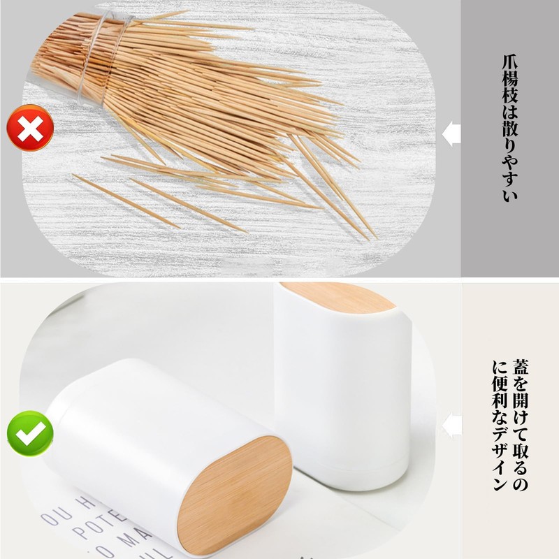 kasanidika 2pcs Toothpick Case Toothpick Holder Toothpick Holder Cotton Swab