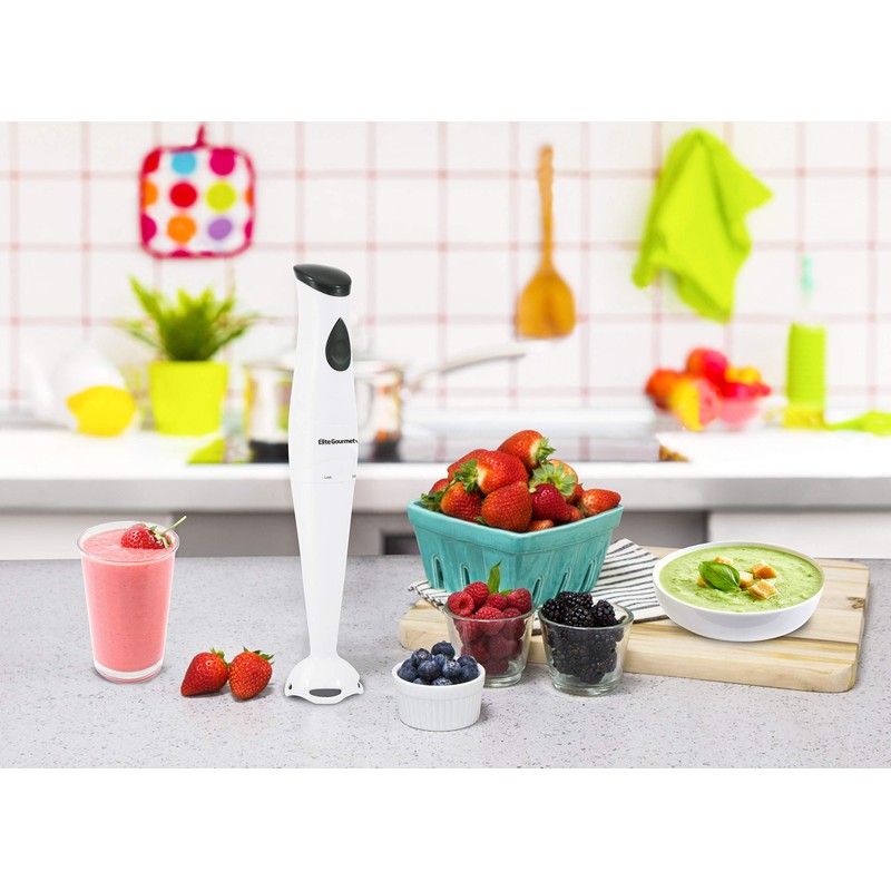 Elite Gourmet EHB-2425X Electric Immersion Hand Blender Stick, Mixer, Chopper,