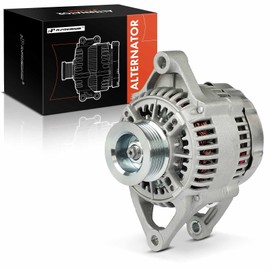 A-Premium Alternator Compatible with Jeep Wrangler 2001-2002, TJ 2001-2002 & Dodge Dakota 2001-2002, 2.5L, 12V 117A 6-Groove Pulley Clockwise, Replace# 56028686AA, 1210003800