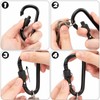 10 PCS Caribeearners, D Shape Carabiner Clips, 3" Lightweight Carabiner