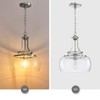 WUZUPS Chandelier Rustic Farmhouse Industrial Round Ceiling Pendant LED Light