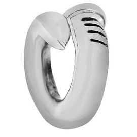 Have a laugh! Ridiculous Bent Nail Bead/Charm in Genuine Solid Sterling Silver Hallmarked 925, Compatible with all European style Charm Bracelets and Necklaces.