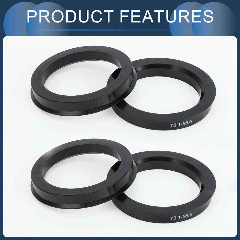 INFINAUTO Hub Centric Rings,56.6mm ID 73.1mm OD Car Wheel Hubrings