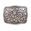 Wild Flowers Belt Buckle Western Belt Buckle Vintage, silver
