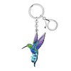 DUOWEI Cute Hummingbird Keychain Key Ring Animals Bird Lovers Gifts