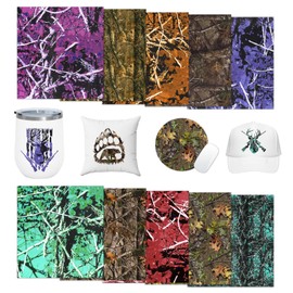 Tintnut Real Tree Sublimation Transfer Ink Sheets - 10 Sheets 12"x10", Camouflage Pattern Sublimation Transfer Paper Bundle Compatible with Cricut for DIY Mugs, Tumblers, Key Chain, T-Shirts