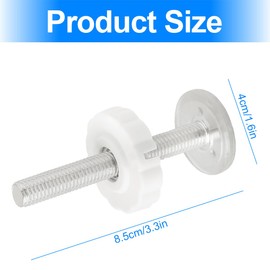 Thyonta 4PCS Security Door Bar Fixing Bolts Durable No-Punch Fixing Screws with a Large Head for Baby Safety Gates Stair Gate Fixing Bolts