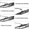 OTUAYAUTO 26" + 18" Windshield Wiper Blades, 2Pcs OEM Quality