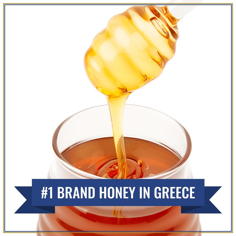 Attiki Pure Greek Honey with Thyme, Wild Flowers and Herbs,