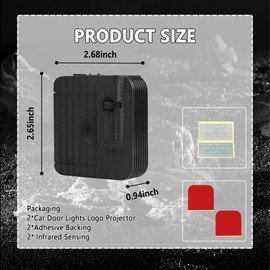 2PCS Cool Car Door Lights Logo Projector,HD Car Welcome Door Light Courtesy Lights,Universal Car Door Projector Lights Car Light Accessories for Most Cars SUVs RVs (Eagle Flag)