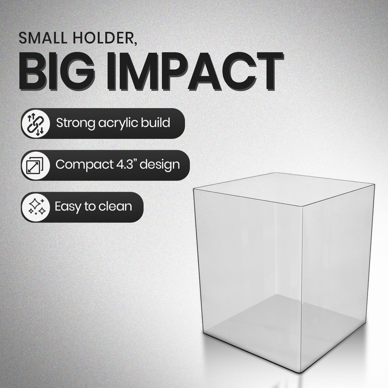 Rattleware Acrylic Straw Holder (4.3” x 4.3” x 5”) -